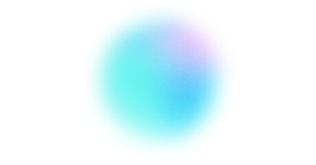 Green pink circle gradient noise gradation. Abstract color watercolor blur mesh shape on white background. Gradient aura, grain neon blob with noise effect