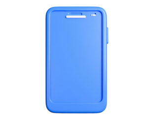 Minimal Cartoon Style 3D Smartphone Icon with Rounded Corners, isolated on transparent background PNG
