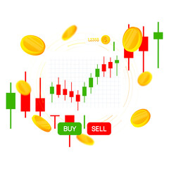 Stock Online Trading Technical Analysis – Candlestick Chart PNG Transparent, Financial Market Investment Vector