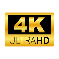4K Video Resolution Badges – Ultra HD Quality Icons, PNG Transparent
