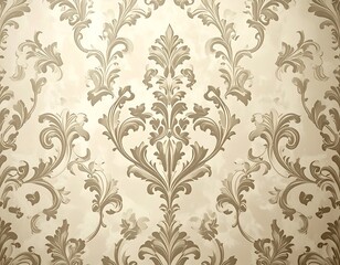 Elegant Damask Pattern Design, Textile Art, Interior Decor, Soft Colors, Stylish Environment