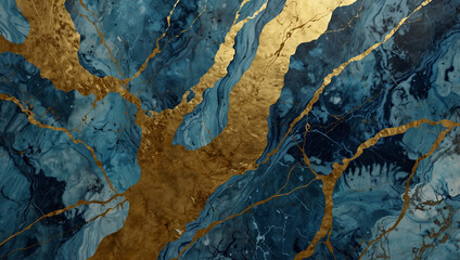 Fototapeta premium Luxurious Blue Marble Texture with Subtle Gold Veins – Seamless High-Resolution Polished Stone Pattern