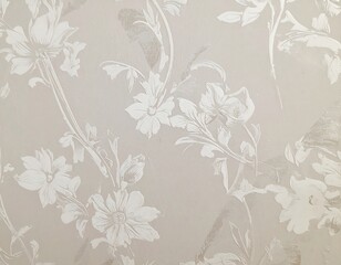 Elegant White Floral Pattern Design, Perfect for Home D&eacute;cor, Soft Textiles, Stylish Aesthetic