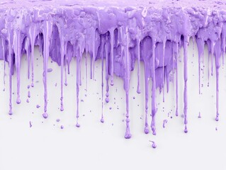 Dripping,  lilac  paint  flows  down  white