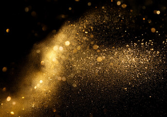 Obraz premium Sparkling Golden Particles