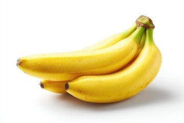 Bunch of ripe bananas on white