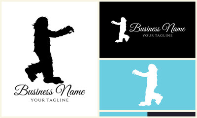 Bigfoot Silhouette Logo Design. (4)