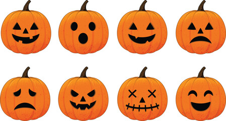 Cute and Spooky Carved Pumpkins for Halloween Decoration