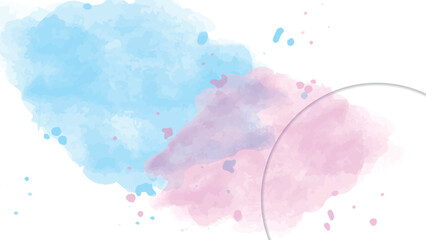 abstract water and pink watercolor background vector design