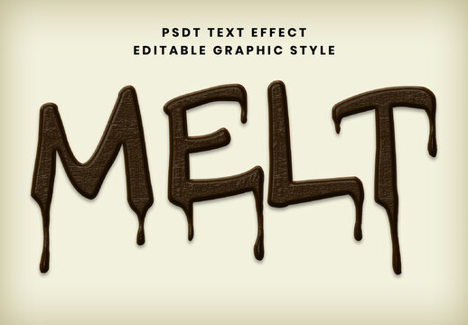 Chocolate Melt Dripping Text Effect