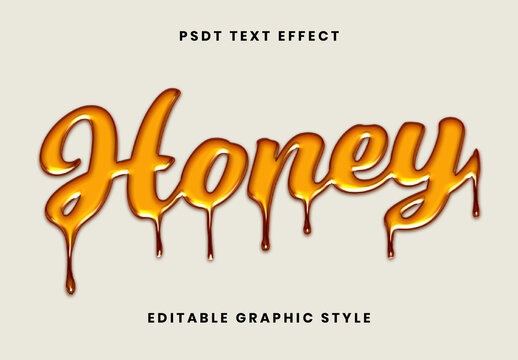 Golden Honey Drip Font Sweet Liquid Text Effect