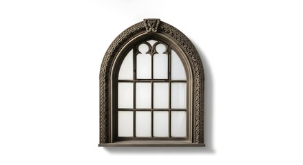 Obraz premium Ornate Gothic Style Window on White