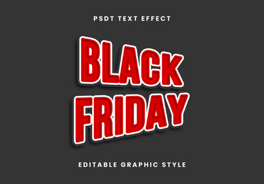 Red And White 3D Bold Contour Font Strong Sale Text Effect