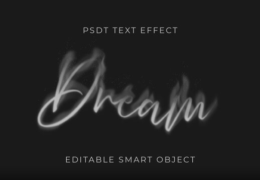 Gray And White Soft Whispering Font Smoke Dream Text Effect