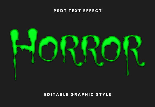 Green Horror Drip Font Creepy Slime Text Effect