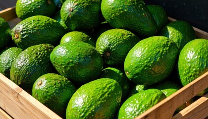 Harvesting fresh avocados local farm food photography bright outdoor close-up view organic produce