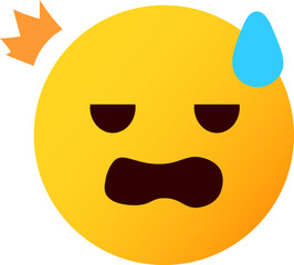 びっくりする 絵文字、顔文字 表情の顔のイラスト