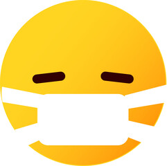 マスク・体調不良　絵文字、顔文字 表情の顔のイラスト