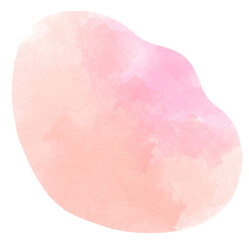 ゆるい形の赤の水彩素材