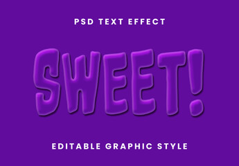 Purple And Black Bubble Font Plump Fun Glossy Text Effect