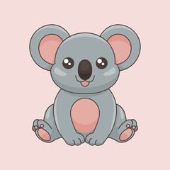vector cute koala illustration cartoon draw