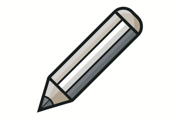 Fototapeta premium Pencil close up view: a close-up illustration of a pencil isolated on the image. This image could be used for educational materials, art and design assets, or general purpose illustrations.