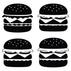 vector illustration of hamburger