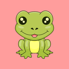 vector cute frog illustration cartoon draw