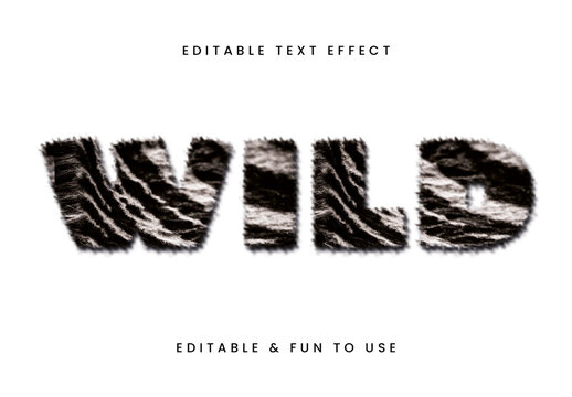 Wild Animal Fur Text Effect