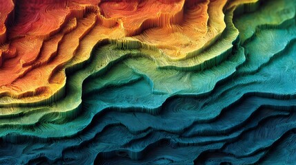 Fototapeta premium Multicolored layered abstract design with textured surface.