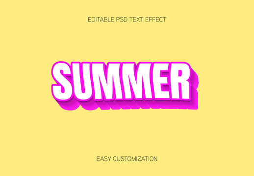 Fuchsia Summer Font Beach 3D Bold Fun Text Effect