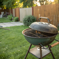 Retro Barbecue Grill &ndash; Vintage Outdoor Cooking and BBQ Design