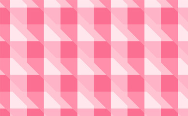 A seamless abstract pattern with a mix of light and dark pink geometric shapes. Perfect for modern design, textiles, and digital backgrounds.