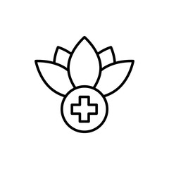 Nature Health outline icons, minimalist vector illustration ,simple transparent graphic element .Isolated on white background