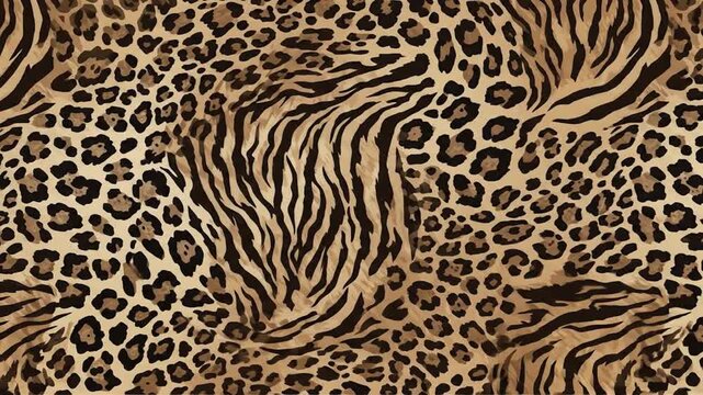 Closeup of Leopard Fur Pattern Highlighting Distinctive Animal Skin Texture