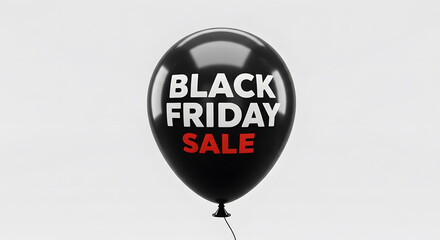 Black friday sale balloon advertisement