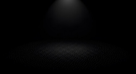 Spotlight on dark surface with half tone background
