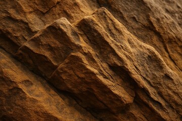 Rugged red-brown stone cliff face with dramatic mountain rock texture and natural geological patterns