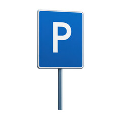 Parking sign displayed on a street for public parking, indicating available spaces for vehicles