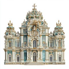 Obraz premium Experience the grandeur of Baroque style through this vivid artistic rendering.