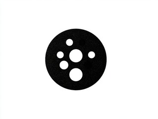 Obraz premium Sumí-e Dots: Minimalist Oriental Black & White Graphics