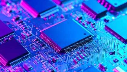 Close-up of circuit board components