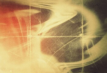 Abstract grainy warm light leaks overlay effect shape, film grain texture background dust scratches noise, grunge rough texture photo filter effect, color gradients shape backdrop design