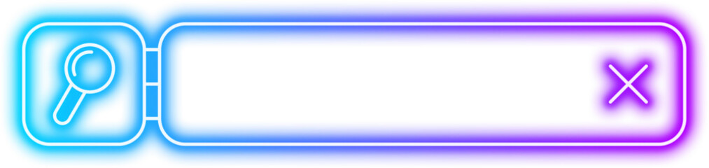 Neon Search Bar Line Icon