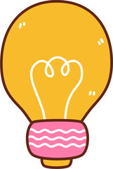 school stationery of lightbulb vector illustration 