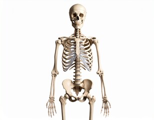 Detailed Frontal Skeleton View 人間の正面の骨格図