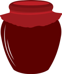 Old Pickle Jar Silhouette Design Vector