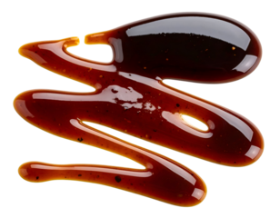 Hoisin sauce smear isolated on transparent background