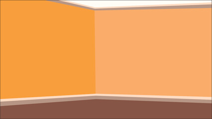 Empty Apartment Clipart Room Interior Design Bedroom Minimalist 3 Wall Vector Living Room Modern House Front View No People Indoor Lobby Vector