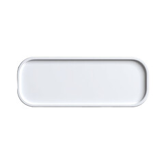 Empty rectangular serving tray placed on a clean surface during a bright afternoon